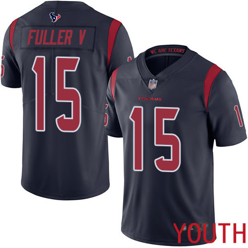 Houston Texans Limited Navy Blue Youth Will Fuller V Jersey NFL Football 15 Rush Vapor Untouchable